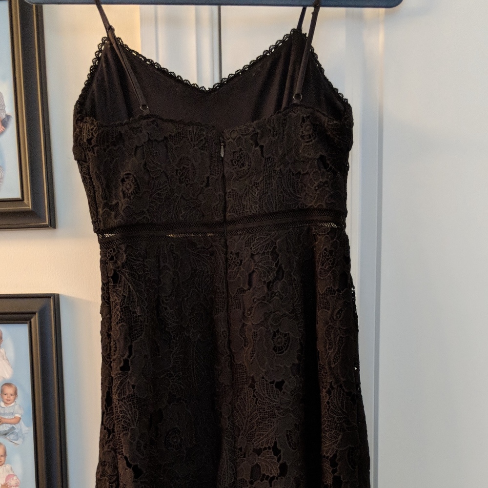 Bebe black cocktail dress w/ empire waist